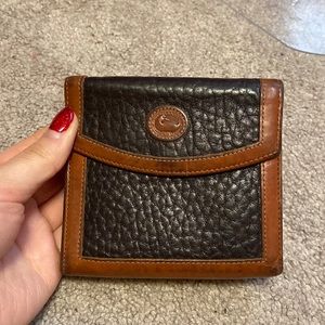 Dooney & Bourke brown and black leather wallet